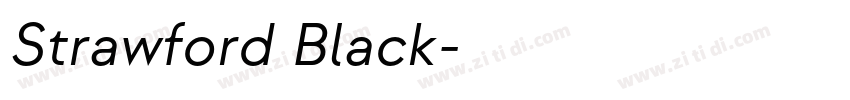 Strawford Black字体转换